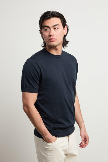 3456 T-shirt in maglina blu - 3
