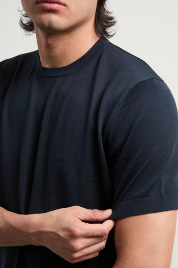 3456 T-shirt in maglina blu - 2
