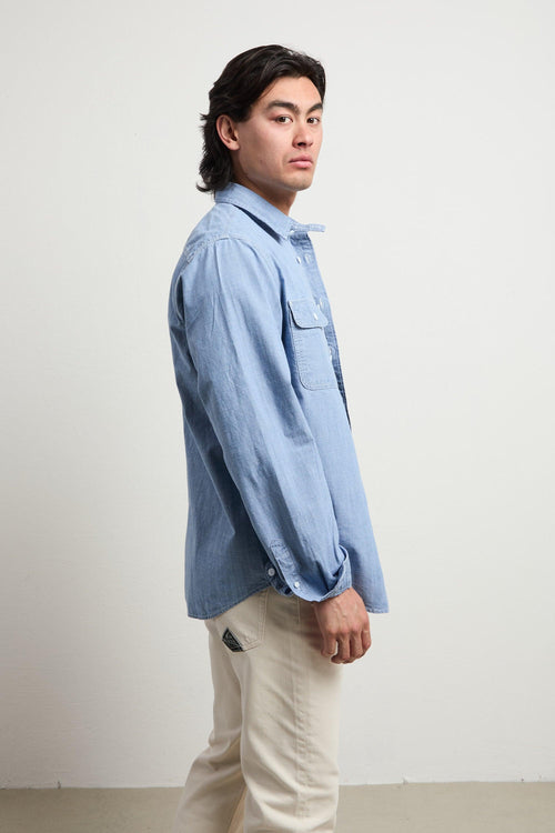 3502 Camicia jeans chiara
