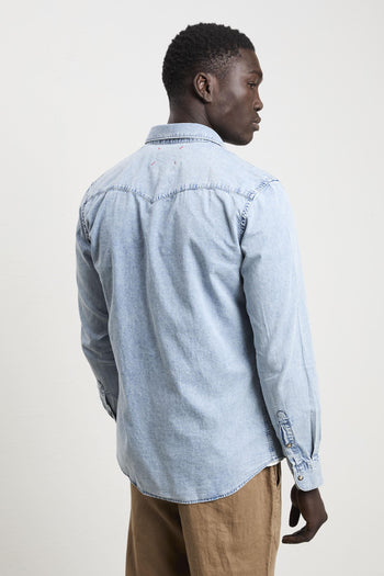 3055 Camicia texana stampa denim - 6