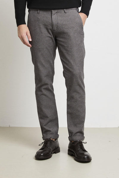 2093 Pantalone grigio Chino microfantasia