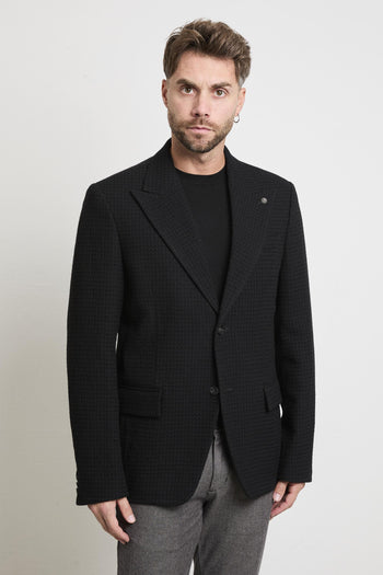 36 - 2338 Giacca pied de poule nera - 2