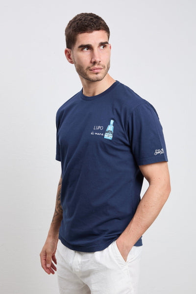 3522 T-shirt "Lupo di mare" blu
