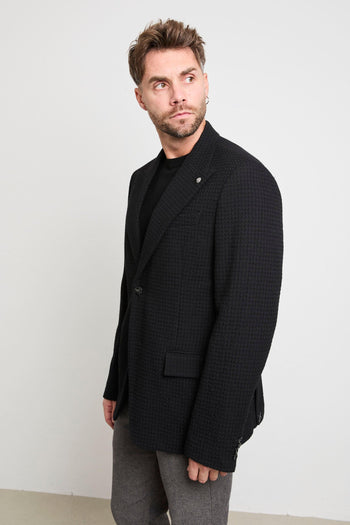 36 - 2338 Giacca pied de poule nera - 3