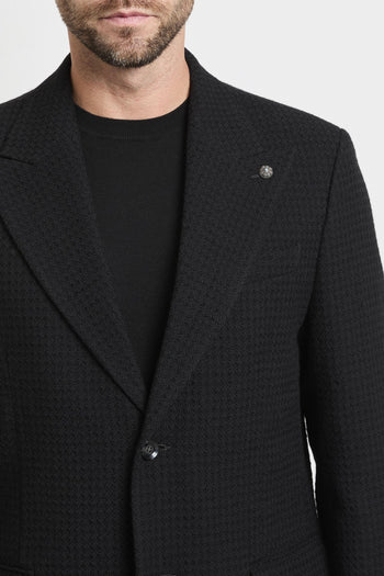 36 - 2338 Giacca pied de poule nera - 8