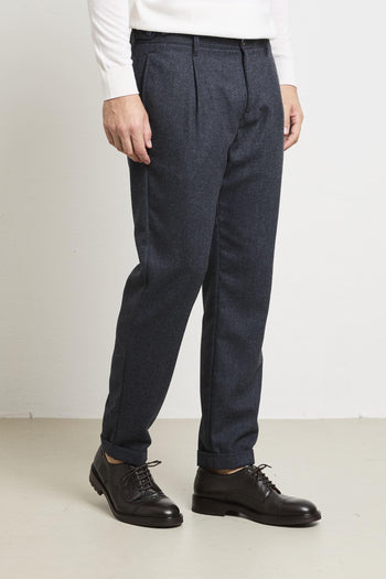 2510 Pantalone spinato blu - 4