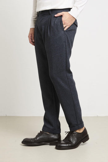 2510 Pantalone spinato blu - 2