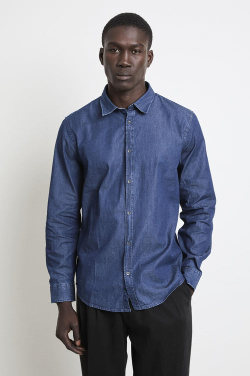 2831 Camicia denim blu