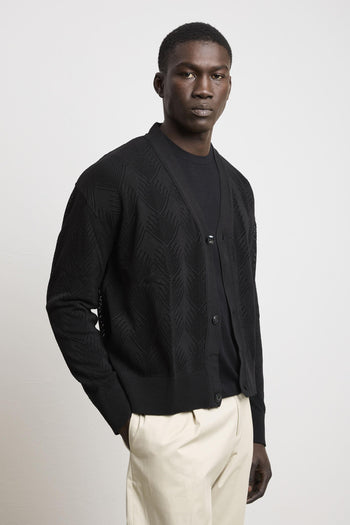 36 - 3327 Cardigan traforato nero - 6