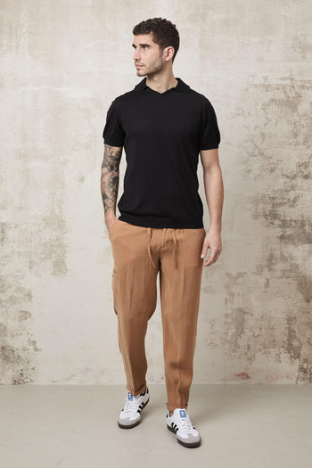 1555 Polo nera in seta - 2