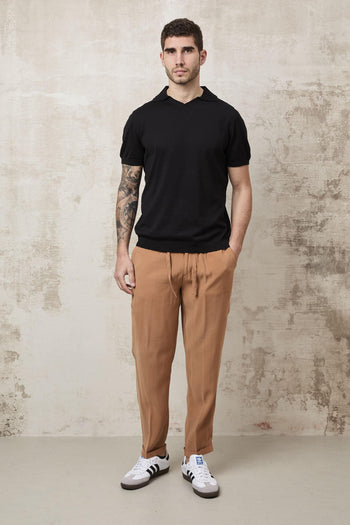 1555 Polo nera in seta - 3