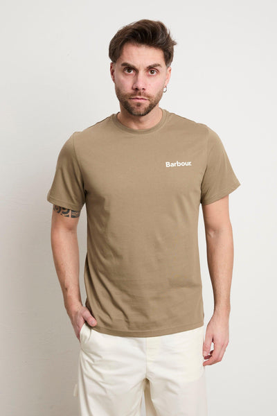 3088 T-shirt verde con stampa