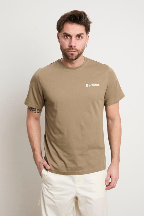 3088 T-shirt verde con stampa
