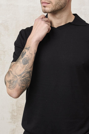 1555 Polo nera in seta - 4