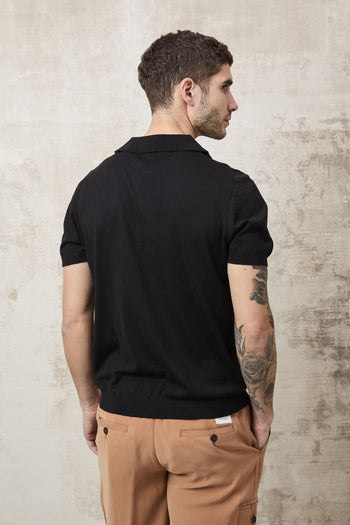 1555 Polo nera in seta - 5