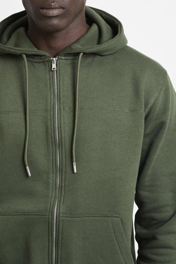 2841 Felpa verde cappuccio - 7