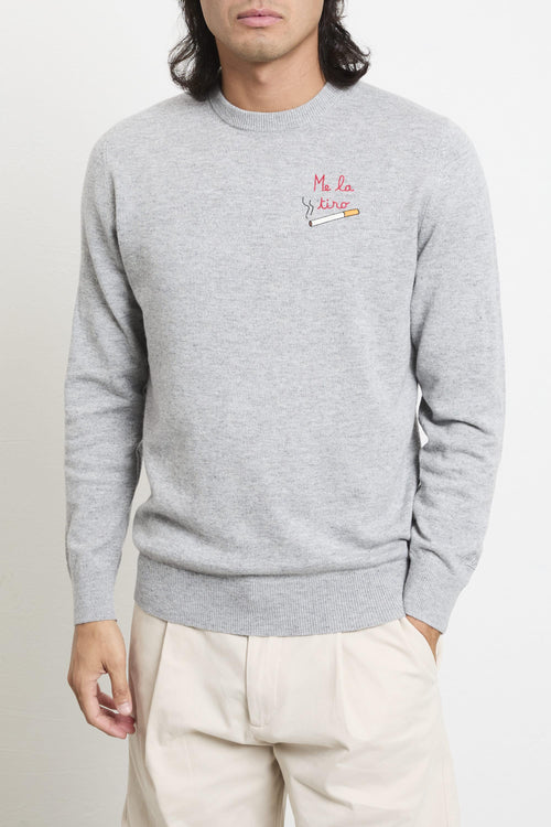 2706 Maglia grigia "Me la tiro"