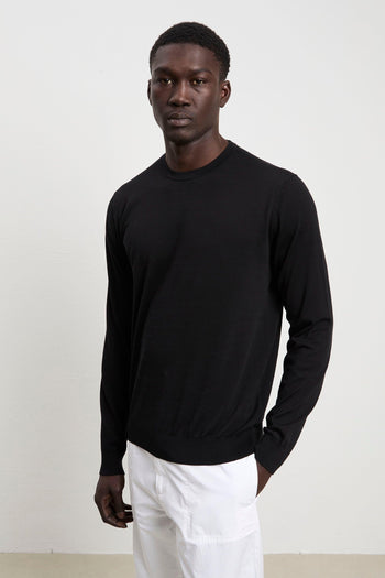 3455 Maglia manica lunga nera - 4