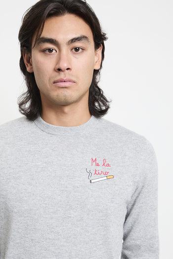 2706 Maglia grigia "Me la tiro" - 2