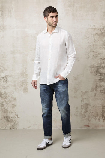 1482 Camicia Pamplona lino bianca - 3