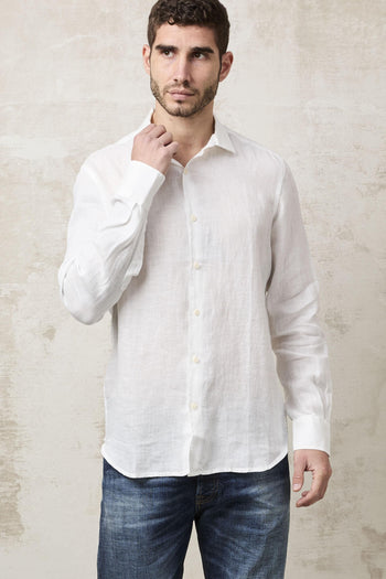 1482 Camicia Pamplona lino bianca - 4