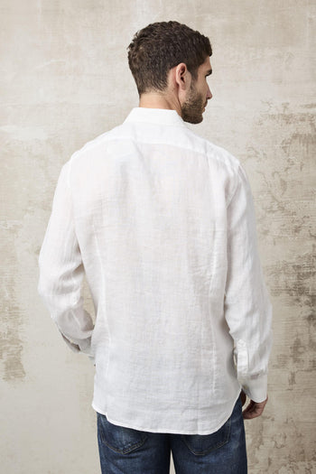 1482 Camicia Pamplona lino bianca - 5