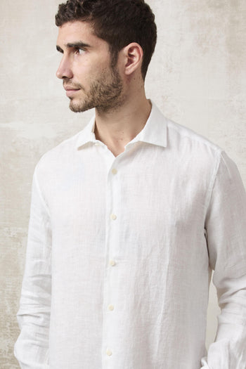 1482 Camicia Pamplona lino bianca - 7