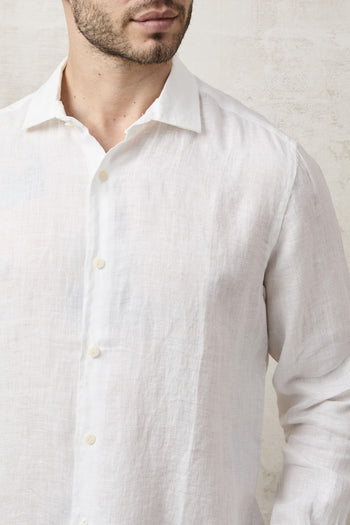 1482 Camicia Pamplona lino bianca - 8