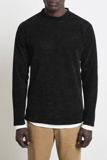 2538 Maglia ciniglia doppia nera - 4