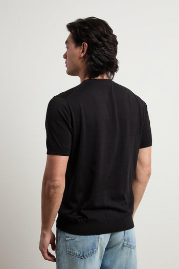 3460 T-shirt in maglina nera - 7