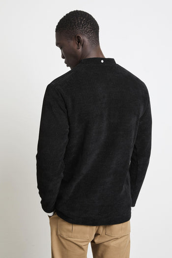 2538 Maglia ciniglia doppia nera - 6