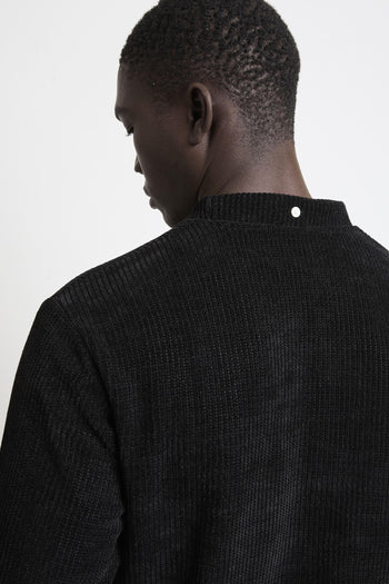 2538 Maglia ciniglia doppia nera - 7