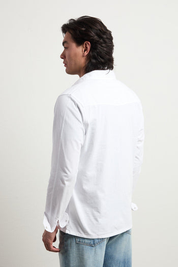 3105 Camicia texana bianca maniche lunghe - 6