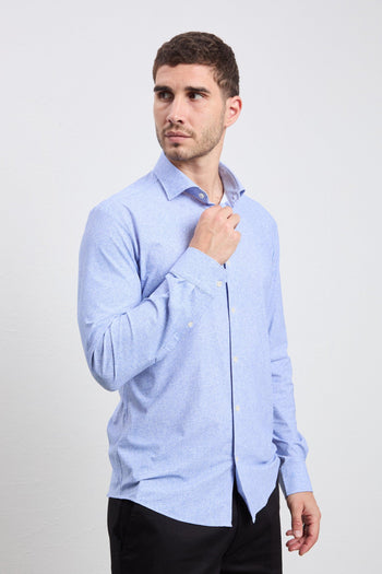 3058 Camicia tecnica fantasia blu - 3