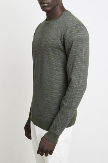 2809 Maglia verde punto pannocchia - 3