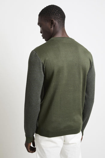 2809 Maglia verde punto pannocchia - 7