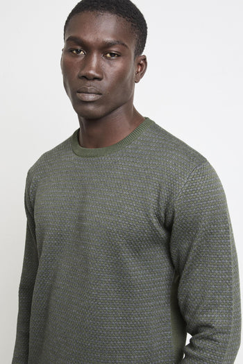 2809 Maglia verde punto pannocchia - 2