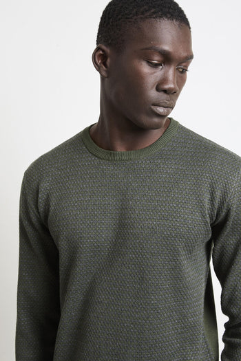 2809 Maglia verde punto pannocchia - 5