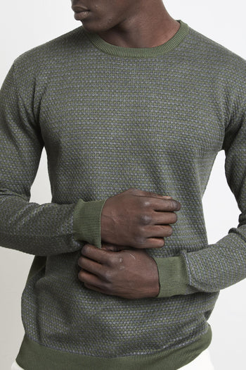 2809 Maglia verde punto pannocchia - 4