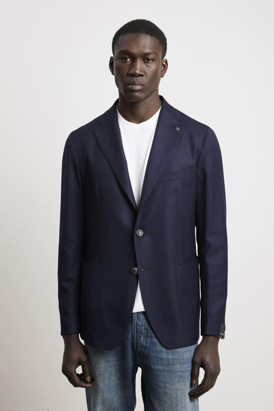 3557 Giacca tramata blu