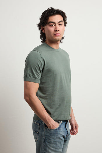 3457 T-shirt in maglina verde - 3