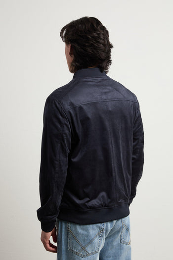 3180 Bomber in alcantara blu - 5