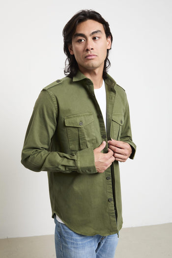2451 Overshirt verde - 3