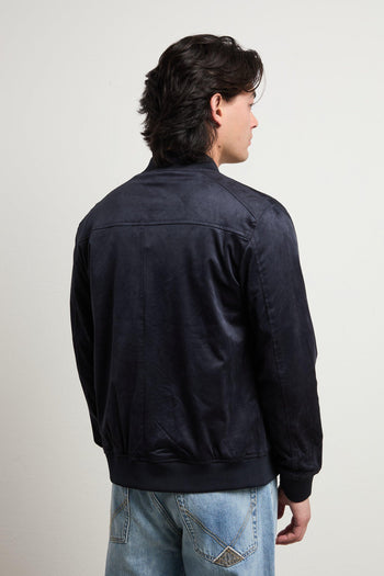 3180 Bomber in alcantara blu - 4