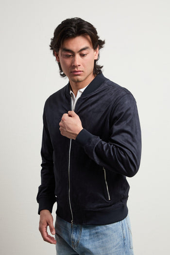3180 Bomber in alcantara blu - 8