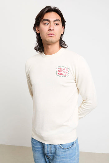 2715 Maglia panna "Non so se arrivo a Natale" - 2
