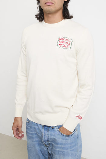 2715 Maglia panna "Non so se arrivo a Natale" - 5