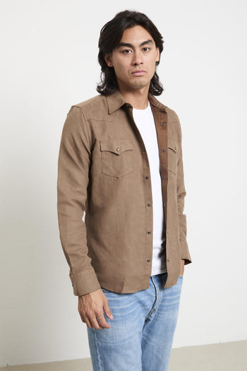 2025 Camicia sabbia alcantara - 2