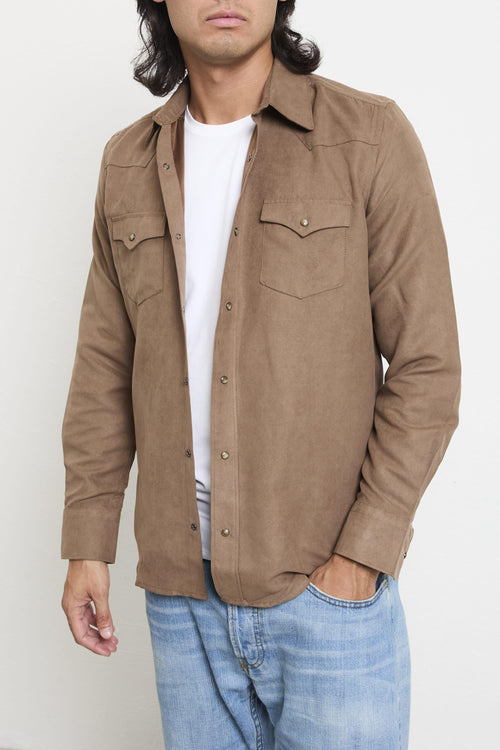 2025 Camicia sabbia alcantara