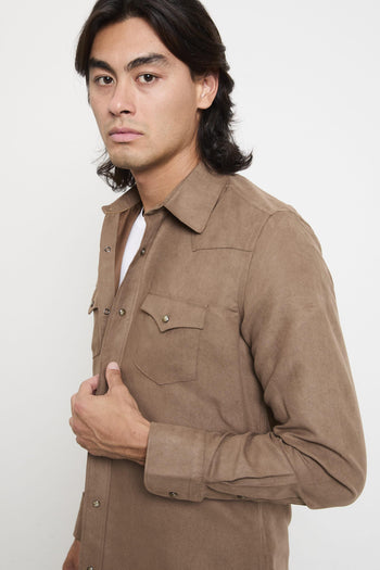 2025 Camicia sabbia alcantara - 8